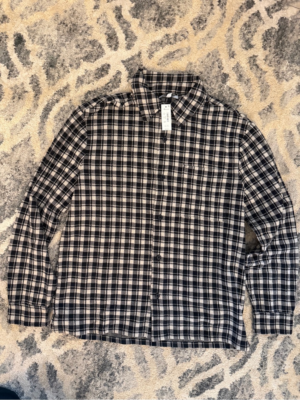 Madewell Black and White Plaid Button-Down Shirt - Classic Check